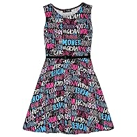 Girls Tops Kids Cool Graffiti Print Crop Top Legging Skater Dress Age 7-13 Years