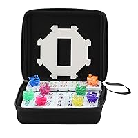 Double 12 Mexican Train Number Dominoes to Go Travel Size with Zip Up Case, Hub & 8 Domino Trains