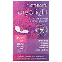 Natracare Dry and Light Individually Wrapped Pads, 20 Count