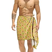 LA LEELA Men's Beach Cover Up Swimwear Sarong Wrap Men