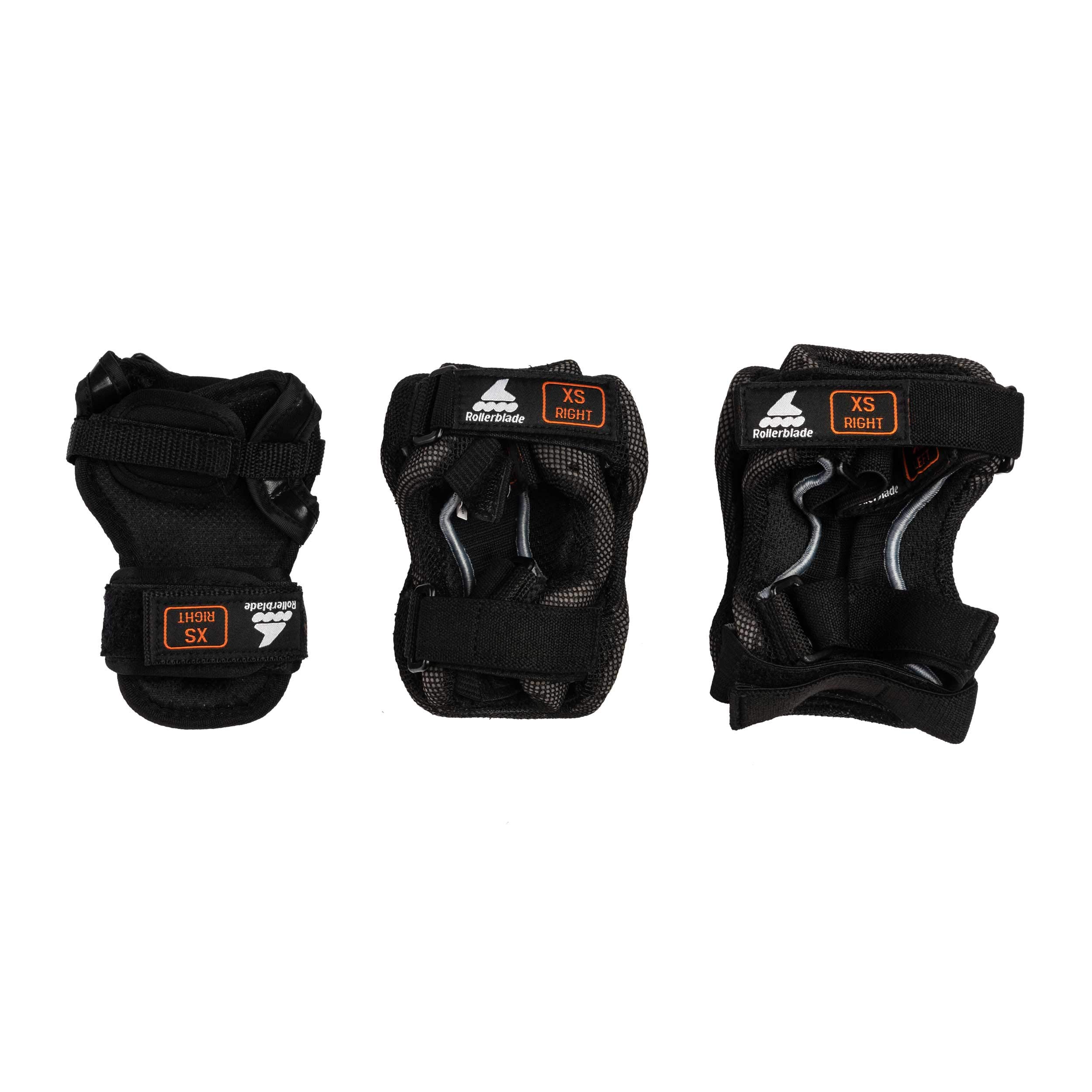 Rollerblade Skategear Junior 3 Pack Protective Gear, Knee Pads, Elbow Pads and Wrist Guards, Multi Sport Protection,Youth, Black