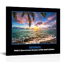 KREATIVE ARTS Mindset Canvas Wall Art Prints- Uplifting Quotes for Home & Office - Foster Positive Thinking & Goal Achievement - Inspirational Decor for Success Seekers 20x24inch