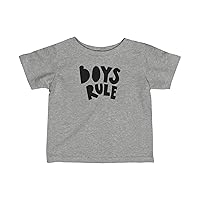 Boys Rule Graphic T-Shirt for Baby Boy.