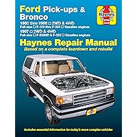 Ford Pick-ups F-100, F-150, F-250 & Bronco (80-96) & F-250HD & F-350 (97) Haynes Repair Manual (Does not include information specific to diesel engine or Super Duty models.) Ford Pick-ups F-100, F-150, F-250 & Bronco (80-96) & F-250HD & F-350 (97) Haynes Repair Manual (Does not include information specific to diesel engine or Super Duty models.) Paperback