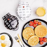 Uncanny Brands Star Wars Mini Waffle Maker Set- Darth Vader & Death Star