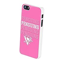 Forever Collectibles NHL Team Pink Logo iPhone 5/5S Hard Case - Retail Packaging - Pittsburgh Penguins
