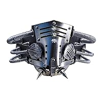 Silver Costume Gas Mask With Spikes