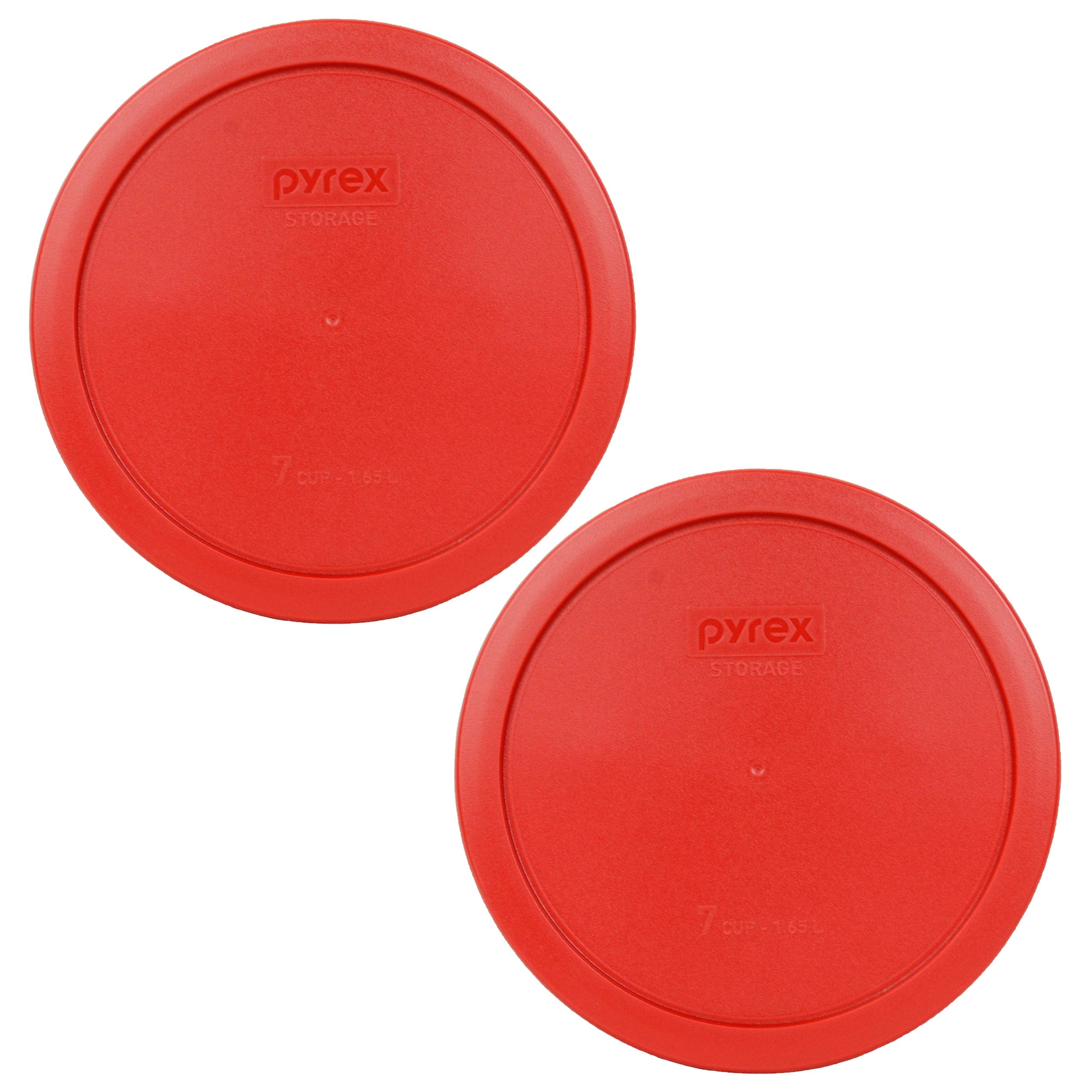 Pyrex 7402-PC Red Round Storage Replacement Lid Cover fits 6 & 7 Cup 7