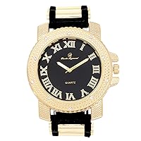 Charles Raymond Iced Oversized Hip Hop Bullet Rubber Band Mens Watch, That Shows Your Lust for Life - GJM