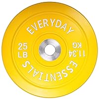 BalanceFrom Color Coded Olympic Bumper Plate Weight Plate with Steel Hub