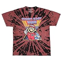 Super Mario Men's Distressed Mario Kart Racing 1992 Tie Dye T-Shirt
