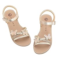 FLYFUPPY Girls Sandals Kids Strap Flat Sandals Open Toe Summer butterfly Casual Sandals