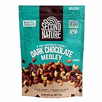 Second Nature Dark Chocolate Medley Trail Mix, 26 oz. Resealable Pouch (Pack of 1) – Certified Gluten-Free Snack – Dark Chocolate and Nut Trail Mix Ideal for Quick Travel Snacks