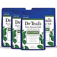 Pure Epsom Salt, Relax & Relief With Eucalyptus And Spearmint, 3 lb (Pack of 4) (Packaging May Vary)