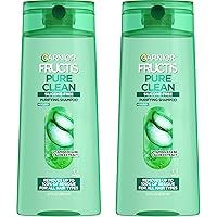 Garnier Fructis Pure Clean Purifying Shampoo, Silicone-Free, 22 Fl Oz, 2 Count (Packaging May Vary)