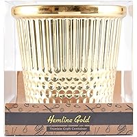 Tacony Hemline Gold Thimble Craft Container-