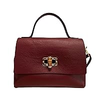 Handbag for women in genuine Italian leather with a simple and elegant design