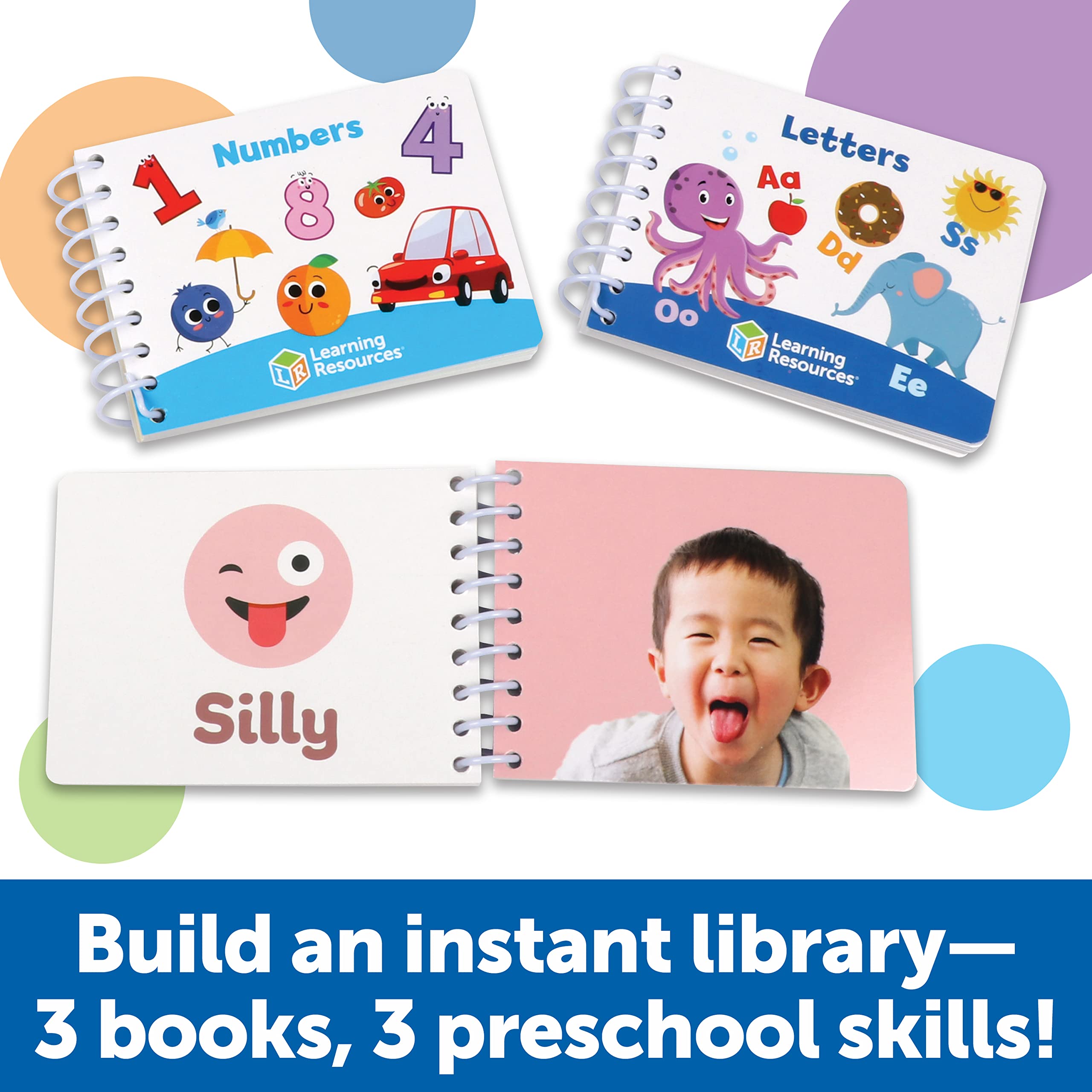 Learning Resources Skill Builders! Preschool Flipbooks -3 Pieces, Ages 3+, Preschool Learning Activities, ABC and Numbers for Toddlers, Activity Book,Back to School