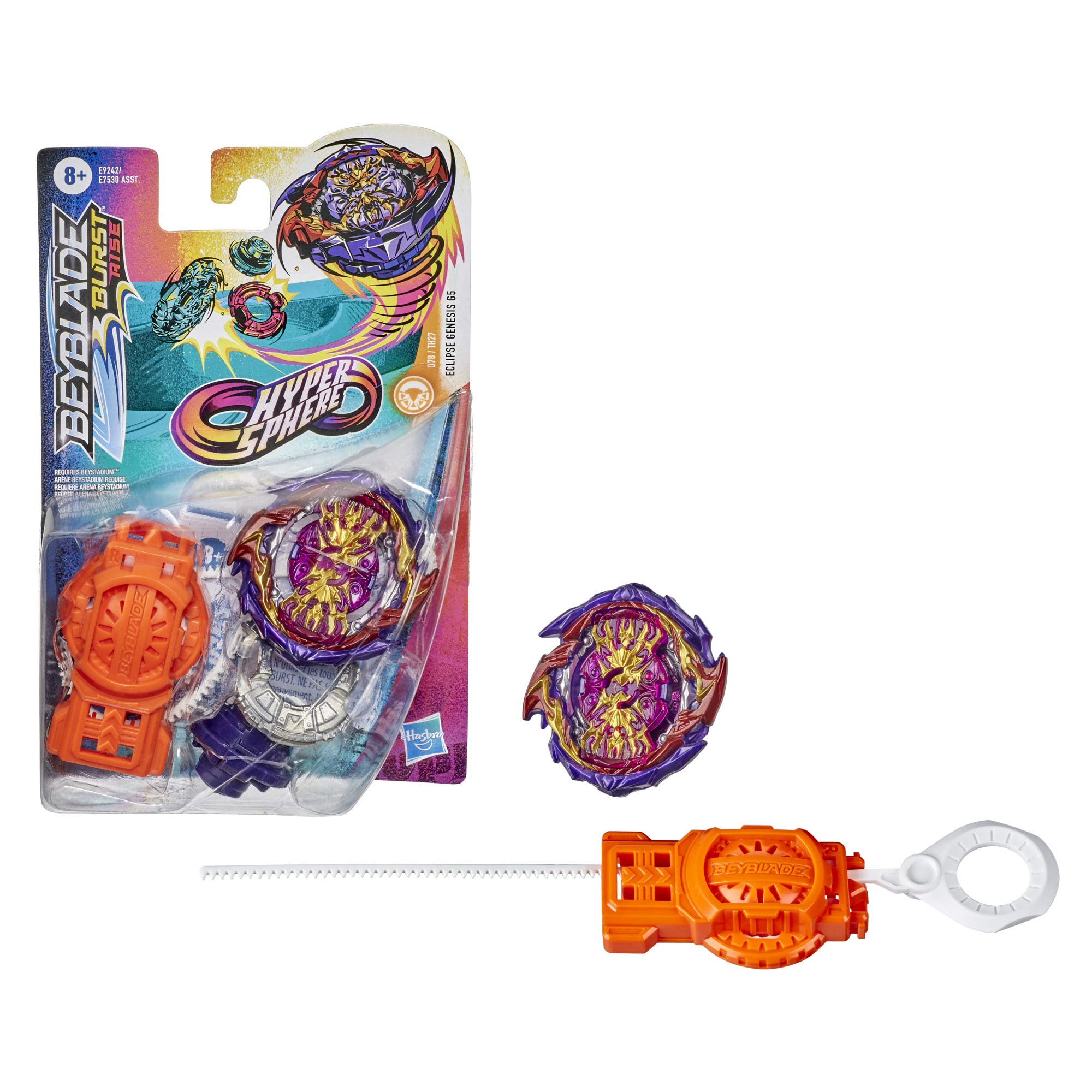 BEYBLADE Burst Rise Hypersphere Eclipse Genesis G5 Starter Pack -- Stamina Type Battling Game Top and Launcher, Toys Ages 8 and Up