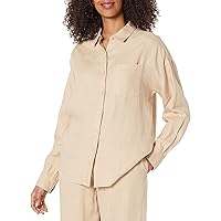The Drop Women's India Relaxed Linen Loose-Fit Shirt