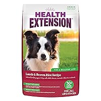 Health Extension Dry Dog Food, Natural Food for All Puppies & Dogs with Added Vitamins & Mineral, Lamb & Brown Rice Recipe (30 lb / 13.6 Kg)