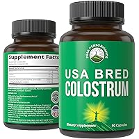 Peak Performance Colostrum Capsules Bred from Clean, Safe, USA Farms Best Bovine Colostrum Supplement Bioactive Pills. Gut and Immune Health, Leaky Gut Syndrome, Intestinal Lining Support Tablets