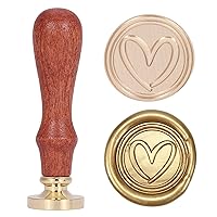 Wax Seal Stamp Set Yoption 6 Pieces Romantic Rose Heart Flower Sealing Wax Stamps Head Kit + 1 Wooden Handle (Romantic Rose Set)