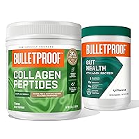 Bulletproof Unflavored Collagen Protein Powder, 18g Protein, 17.6 Oz, Grass Fed Collagen Peptides and Amino Acids Gut Health Collagen Protein, Unflavored, 14 Oz, 2 Billion CFU Probiotic