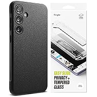 Ringke Onyx Case Compatible with Galaxy S24 Plus [Black] + Privacy Glass Compatible with Galaxy S24 Plus