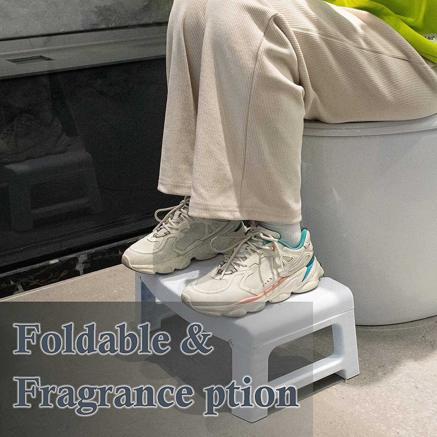 Poop Stool Adult, Toilet Stool, Splicable Toilet Step Stool, Bathroom Squat Stool, Toilet Step Stool for Adults, Foldable Poop Stool, 7'' Height Squat Stool