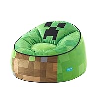 Idea Nuova Minecraft Hillside by pod Kids Plush Bean Bag Chair, 24