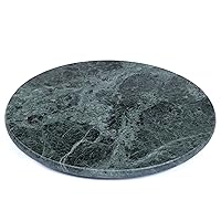 Creative Home Natural Marble Round Trivet Cheese Board Dessert Serving Plate, 8
