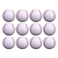 Baden White Dimpled Baseballs with Red Seams (One Dozen)
