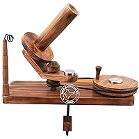 Hind Handicrafts Handcrafted Wooden Yarn Ball Winder for Knitting Crocheting - Natural Hand Operated - Knitter's Gifts Center Pull Ball Winder (BW Antique)