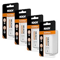 Reach Dentotape Waxed Dental Floss with Extra Wide Cleaning Surface for Large Spaces between Teeth, Unflavored, 100 Yards (Pack of 4)