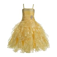 ekidsbridal Rhinestone Organza Layer Flower Girl Dresses Pageant Dresses 164S