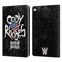 Head Case Designs Officially Licensed WWE Distressed Name Cody Rhodes Leather Book Wallet Case Cover Compatible with Apple iPad Air 2 (2014)