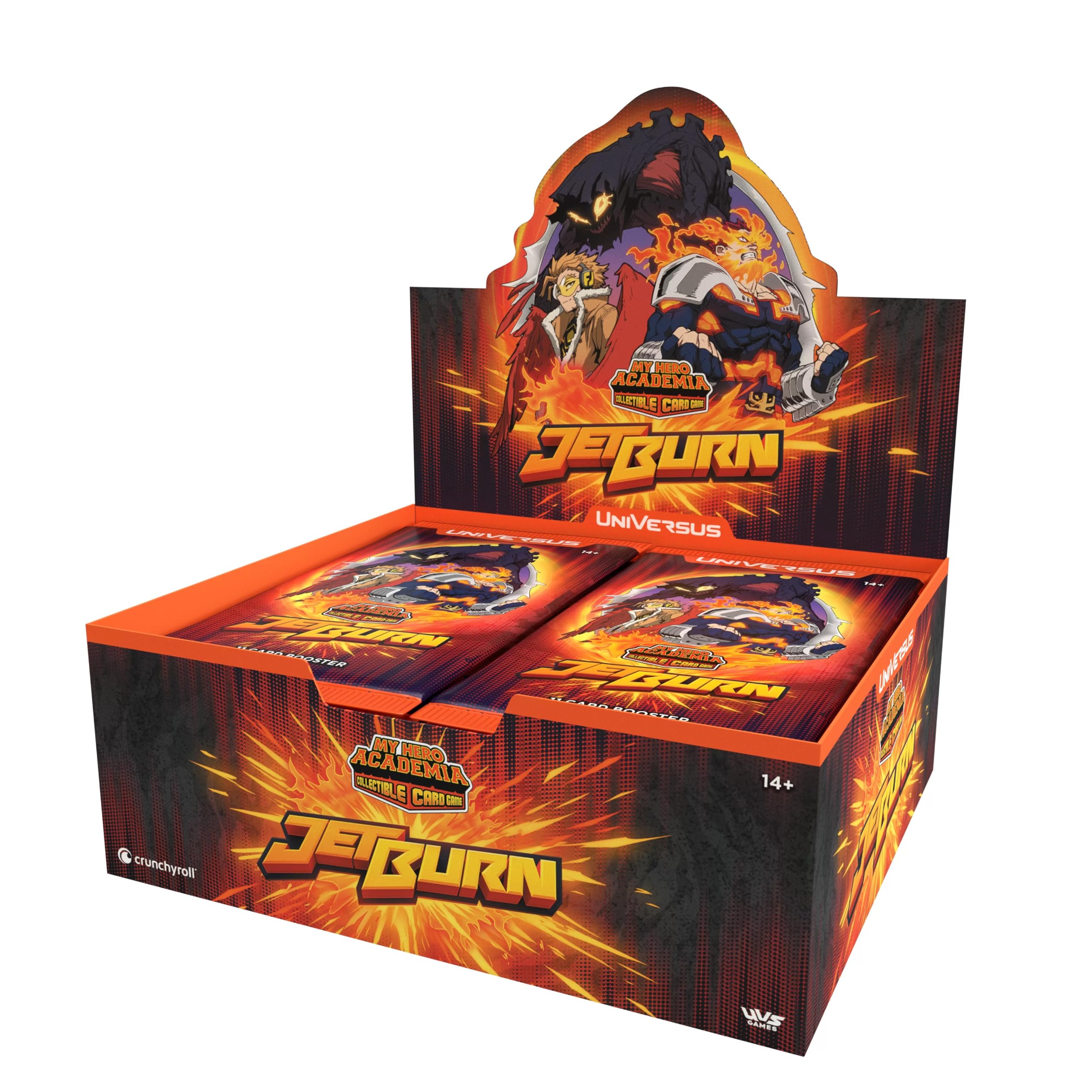 UVS Games My Hero Academia Collectible Card Game Set 6: Jet Burn Booster Display
