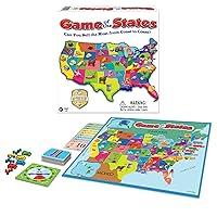 Game of The States with 1970's Original Artwork, by Winning Moves Games USA, Children's Pick Up and Deliver Game, for 2 to 4 Players, Ages 8 and up