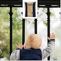 Roving Cove Stair Banister Guard 5ft x 3ft, Railing Safety Net for Baby Proofing, Child Safety Gate Cover, Balcony Mesh Netting, Ebony Black