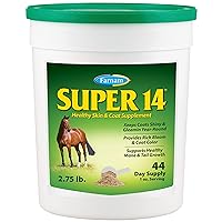 Farnam Super 14 Healthy Skin & Coat Supplement for Horses, Keeps Coats Shiny & Gleaming Year-Round 2.75 Pound, 44 Day Supply