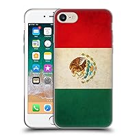 Head Case Designs Mexico Mexican Vintage Flags Soft Gel Case Compatible with Apple iPhone 7/8 / SE 2020 & 2022