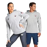ARENA Standard Unisex 2020 Hoodie Sweatshirt, USA Medium Grey Melange, S