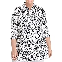 NIC+ZOE Women's Leopard Kisses Shirt Jacket