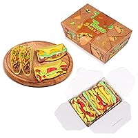 AGRIMONY Funny Burger HotDog Tacos Popcorn Socks Box - Novelty Food Socks Birthday Gag Christmas Gifts for Men Women