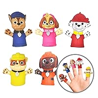 Ginsey Nickelodeon PAW Patrol Bath Finger Puppets, 5 Pc - Party Favors, Educational, Bath Toys, Floating Pool Toys, Beach Toys, Finger Toys, Story Time, Playtime