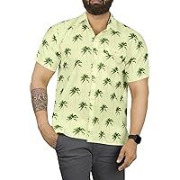 HAPPY BAY Men's Hawaiian Shirts Short Sleeve Button Down Shirt Mens Hawaii Shirts Boho Vacation Summer Beach Shirts for Men