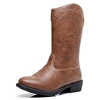 Boys Girls Kids Cowboy Boots for Western Square Toe Cowgirl Boots with Walking Heel (Toddler/Little Kid/Big Kid)