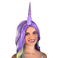 Rainbow Light Up Multicolor Unicorn Costume Horn