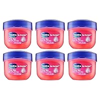 Vaseline Lip Therapy Lip Balm Mini, Rosy Lips | Lip Repair in a Container for Cracked, Dry Lip | Travel Size 0.25 Oz (Pack of 6)